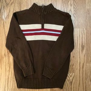 Gymboree Crazy 8, 1/4 zip brown sweater size 7-8